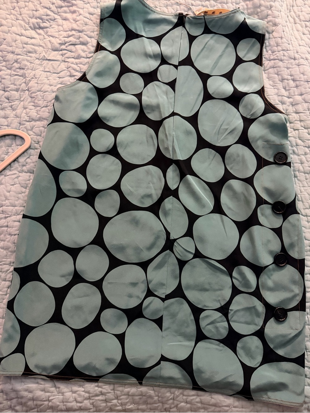 Marni Blue and Black silk Polka Dot Mini Dress New With Tag - Picture 6 of 9